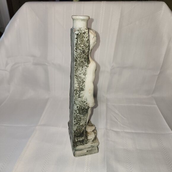 Vintage Decanter Statue David Michelangelo Handpainted Italy 13” Empty Vase - Picture 7 of 14